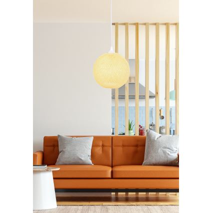 Kattokruunu johdossa JUTE 1xE27/60W/230V keltainen