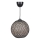 Kattokruunu johdossa JUTE 1xE27/60W/230V musta