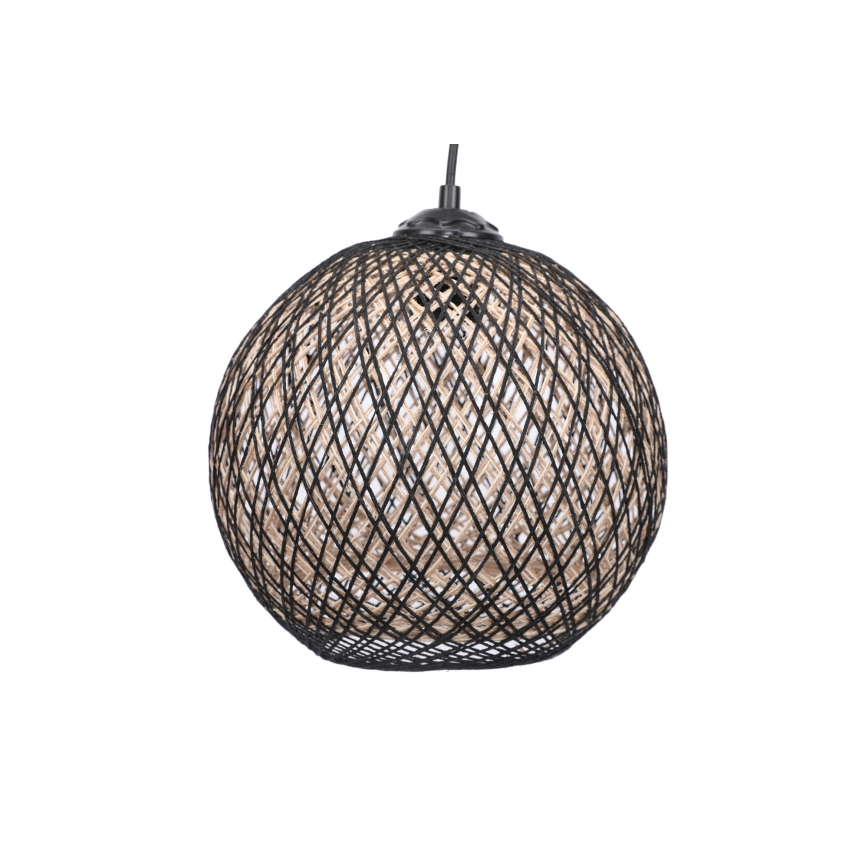 Kattokruunu johdossa JUTE 1xE27/60W/230V musta