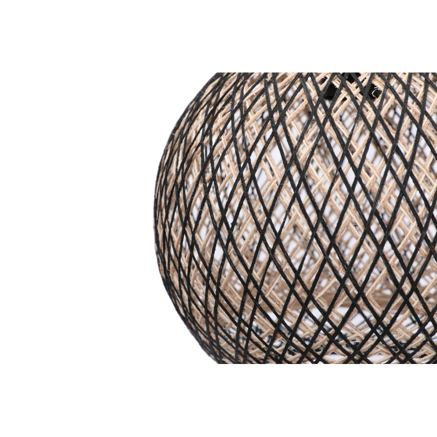 Kattokruunu johdossa JUTE 1xE27/60W/230V musta
