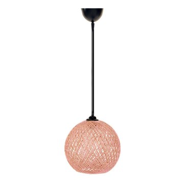 Kattokruunu johdossa JUTE 1xE27/60W/230V pinkki