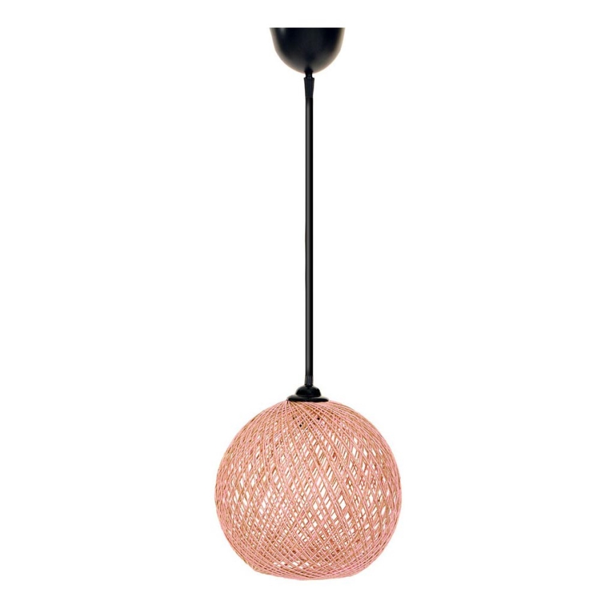 Kattokruunu johdossa JUTE 1xE27/60W/230V pinkki
