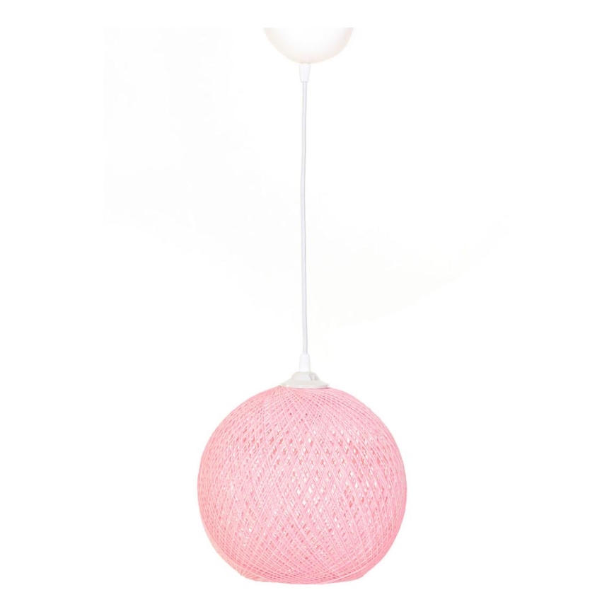 Kattokruunu johdossa JUTE 1xE27/60W/230V pinkki