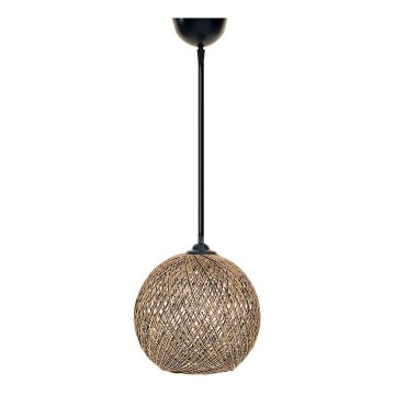 Kattokruunu johdossa JUTE 1xE27/60W/230V ruskea