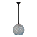 Kattokruunu johdossa JUTE 1xE27/60W/230V sininen