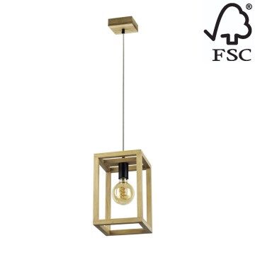 Kattokruunu johdossa KAGO 1xE27/60W/230V matta tammi - FSC-sertifioitu