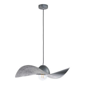 Kattokruunu johdossa KAPELLO 1xE27/60W/230V halkaisija 55 cm harmaa/hopea