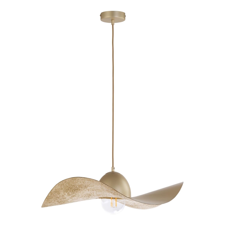 Kattokruunu johdossa KAPELLO 1xE27/60W/230V halkaisija 55 cm kultainen