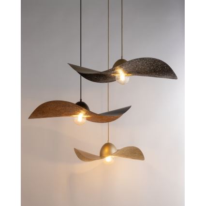 Kattokruunu johdossa KAPELLO 1xE27/60W/230V halkaisija 55 cm kultainen