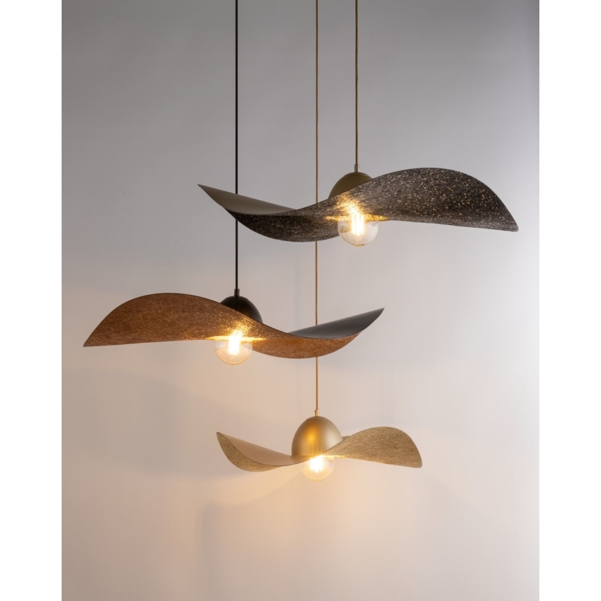 Kattokruunu johdossa KAPELLO 1xE27/60W/230V halkaisija 55 cm kultainen