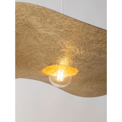 Kattokruunu johdossa KAPELLO 1xE27/60W/230V halkaisija 55 cm valkoinen/kultainen