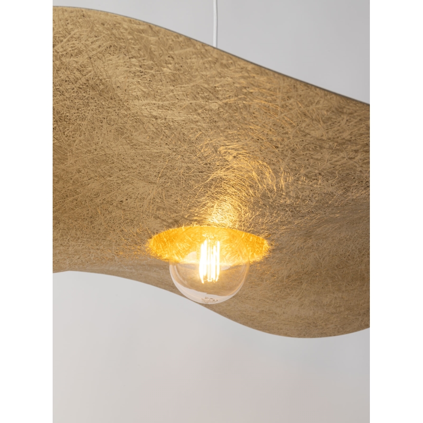 Kattokruunu johdossa KAPELLO 1xE27/60W/230V halkaisija 55 cm valkoinen/kultainen