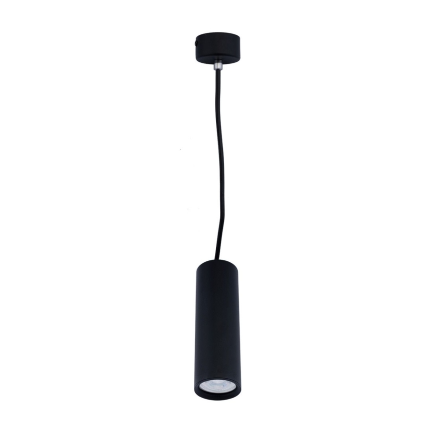 Kattokruunu johdossa KARADON 1xGU10/30W/230V 17 cm musta