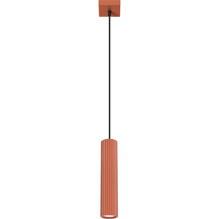 Kattokruunu johdossa KARBON 1xGU10/10W/230V punainen