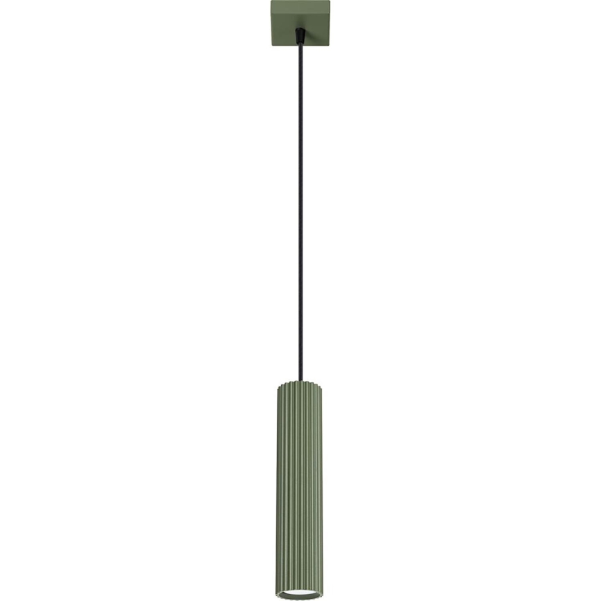 Kattokruunu johdossa KARBON 1xGU10/10W/230V vihreä