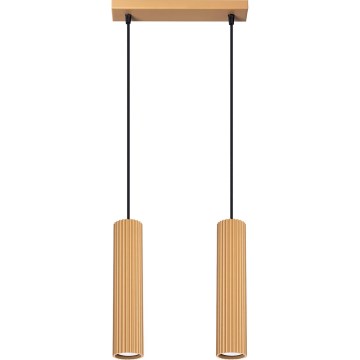 Kattokruunu johdossa KARBON 2xGU10/10W/230V kulta