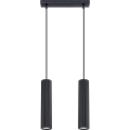 Kattokruunu johdossa KARBON 2xGU10/10W/230V musta