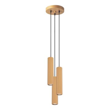 Kattokruunu johdossa KARBON 3xGU10/10W/230V kulta