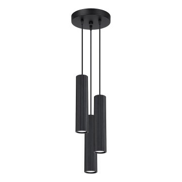 Kattokruunu johdossa KARBON 3xGU10/10W/230V musta