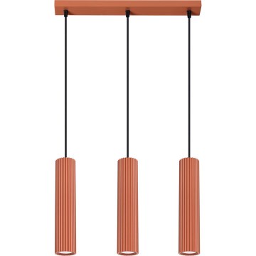 Kattokruunu johdossa KARBON 3xGU10/10W/230V punainen