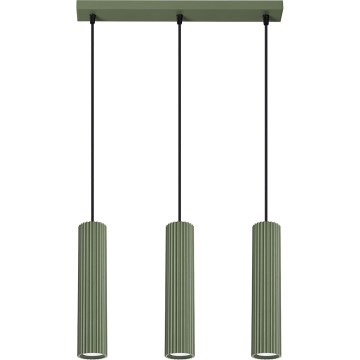 Kattokruunu johdossa KARBON 3xGU10/10W/230V vihreä