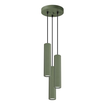 Kattokruunu johdossa KARBON 3xGU10/10W/230V vihreä