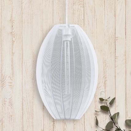 Kattokruunu johdossa KAREI 1xE27/20W/230V halkaisija 30 cm valkoinen