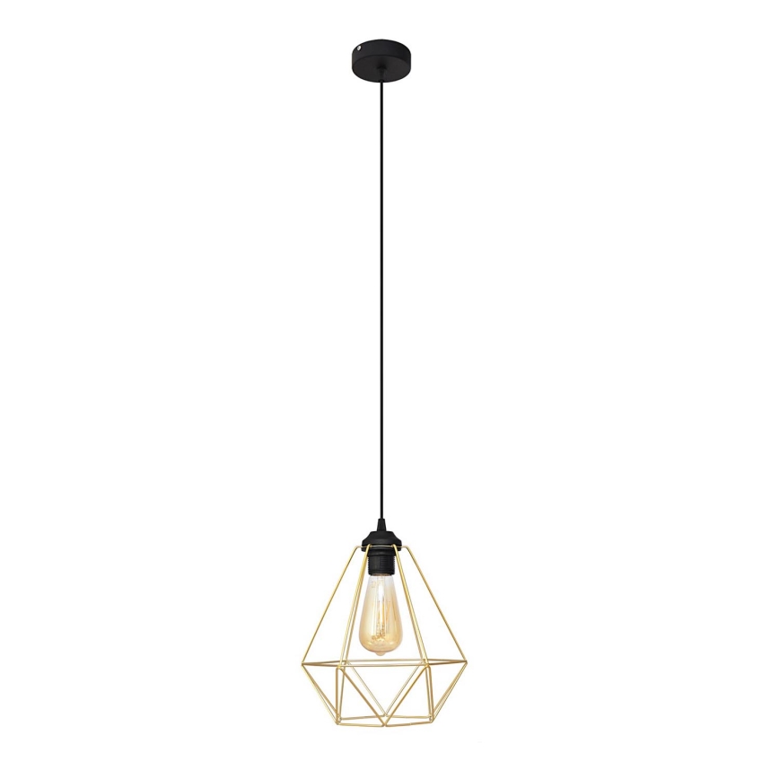 Kattokruunu johdossa KARO 1xE27/15W/230V kulta/musta