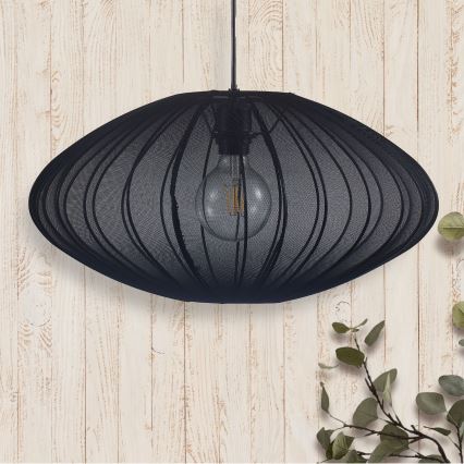 Kattokruunu johdossa KINU 1xE27/20W/230V halkaisija 50 cm musta