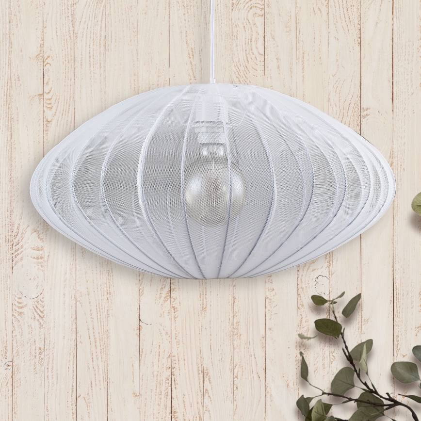 Kattokruunu johdossa KINU 1xE27/20W/230V halkaisija 50 cm valkoinen