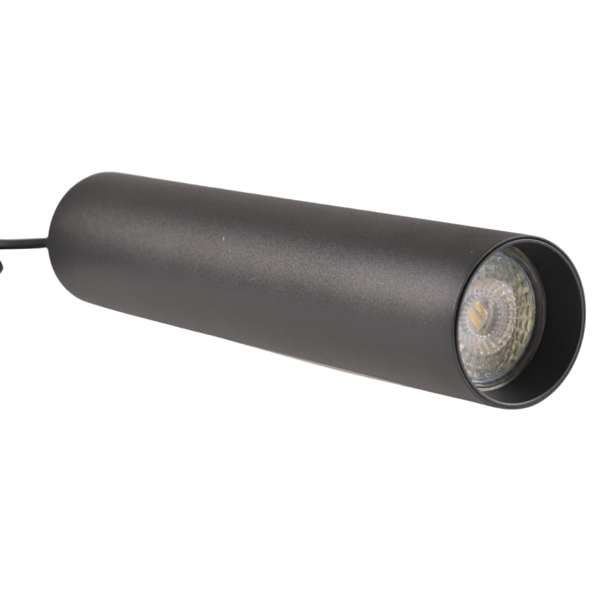 Kattokruunu johdossa kiskojärjestelmään MARIBEL 3xGU10/10W/230V + 1 m kisko systeemi musta