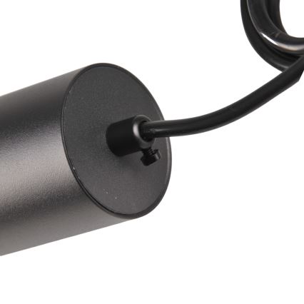 Kattokruunu johdossa kiskojärjestelmään MARIBEL 3xGU10/10W/230V + 1 m kisko systeemi musta
