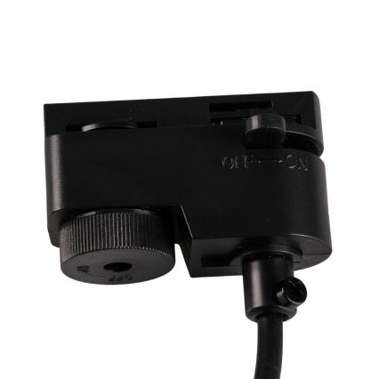Kattokruunu johdossa kiskojärjestelmään MARIBEL 3xGU10/10W/230V + 1 m kisko systeemi musta
