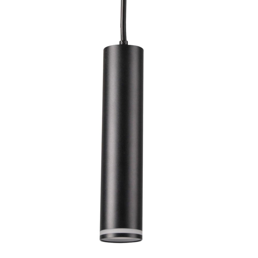 Kattokruunu johdossa kiskojärjestelmään PARIISI 3xGU10/10W/230V + 1 m kisko systeemi musta