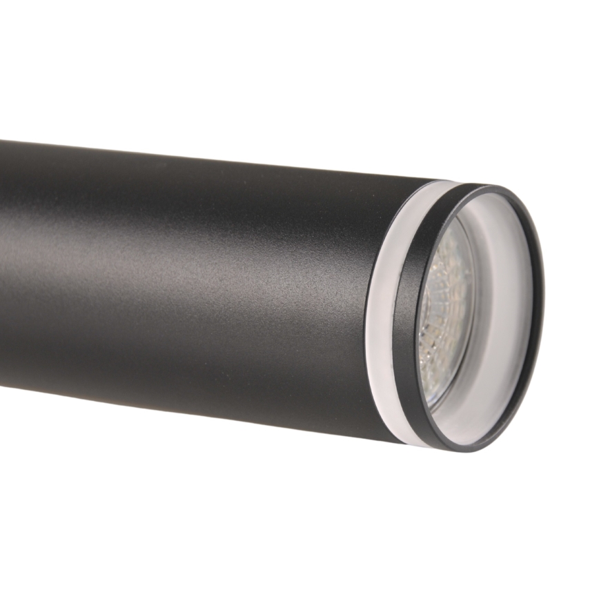 Kattokruunu johdossa kiskojärjestelmään PARIISI 3xGU10/10W/230V + 1 m kisko systeemi musta