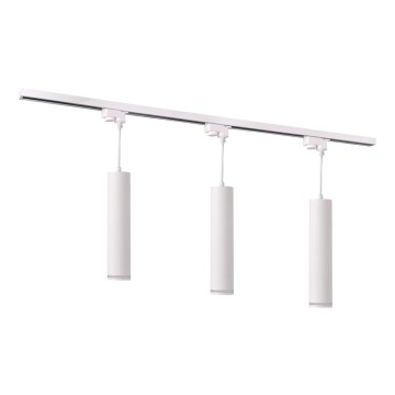 Kattokruunu johdossa kiskojärjestelmään PARIISI 3xGU10/10W/230V + 1 m kisko systeemi valkoinen