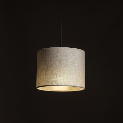 Kattokruunu johdossa 1-vaiheiselle kiskojärjestelmälle TRACER 1xE27/15W/230V halkaisija 20 cm musta/harmaa
