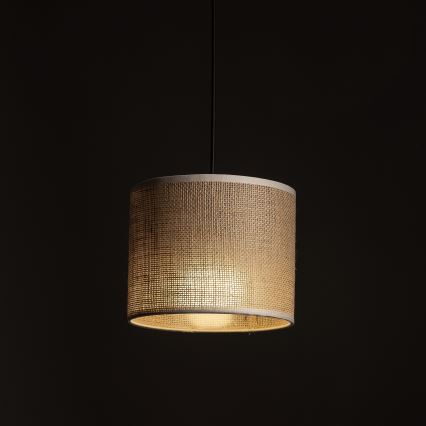 Kattokruunu johdossa 1-vaiheiselle kiskojärjestelmälle TRACER 1xE27/15W/230V halkaisija 20 cm musta/ruskea