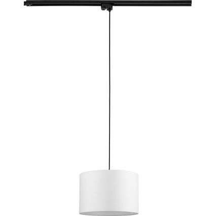 Kattokruunu johdossa 1-vaiheiselle kiskojärjestelmälle TRACER 1xE27/15W/230V halkaisija 30 cm musta/valkoinen