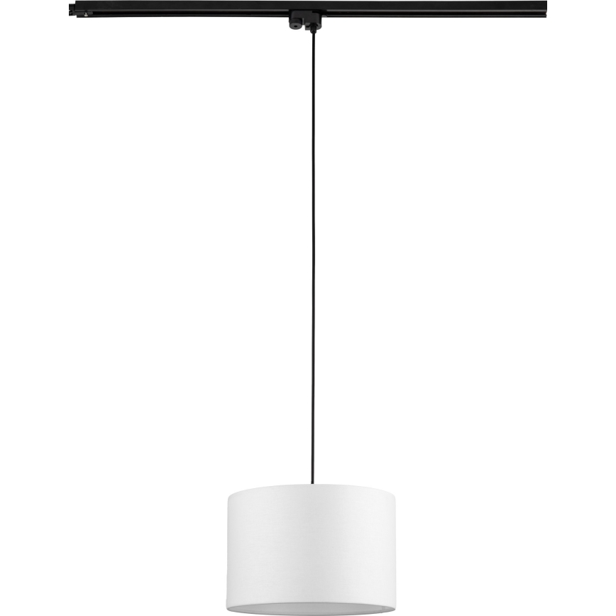 Kattokruunu johdossa 1-vaiheiselle kiskojärjestelmälle TRACER 1xE27/15W/230V halkaisija 30 cm musta/valkoinen
