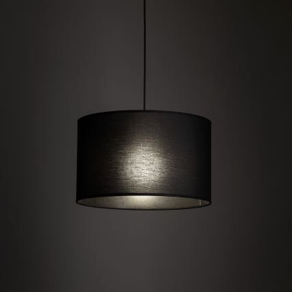 Kattokruunu johdossa 1-vaiheiselle kiskojärjestelmälle TRACER 1xE27/15W/230V halkaisija 38 cm musta