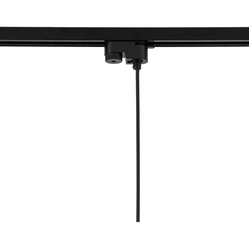 Kattokruunu johdossa 1-vaiheiselle kiskojärjestelmälle TRACER 1xE27/15W/230V halkaisija 38 cm musta