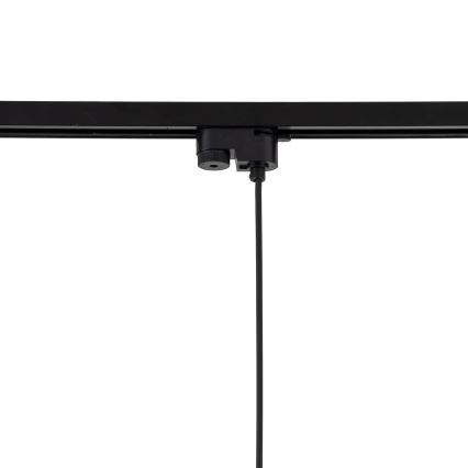 Kattokruunu johdossa 1-vaiheiselle kiskojärjestelmälle TRACER 1xE27/15W/230V halkaisija 38 cm musta/ruskea
