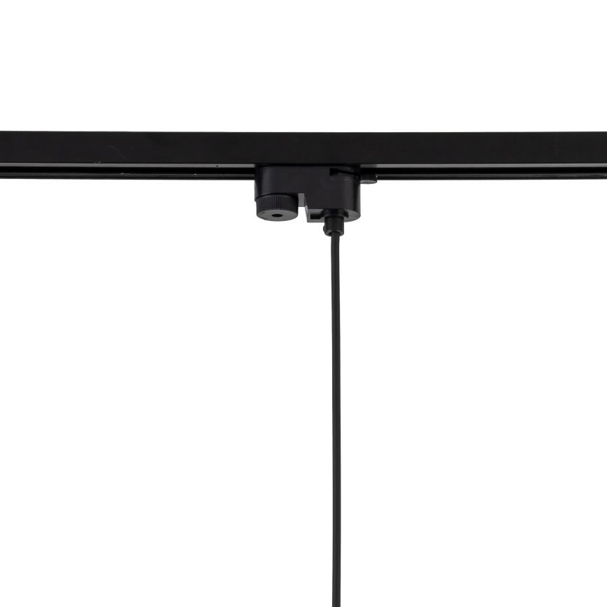 Kattokruunu johdossa 1-vaiheiselle kiskojärjestelmälle TRACER 1xE27/15W/230V halkaisija 38 cm musta/ruskea