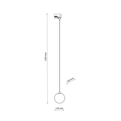 Kattokruunu johdossa 1-vaiheiselle kiskojärjestelmälle TRACER 1xG9/8W/230V musta/savuinen ruskea