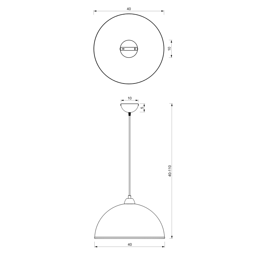Kattokruunu johdossa KITCHEN 1xE27/15W/230V valkoinen