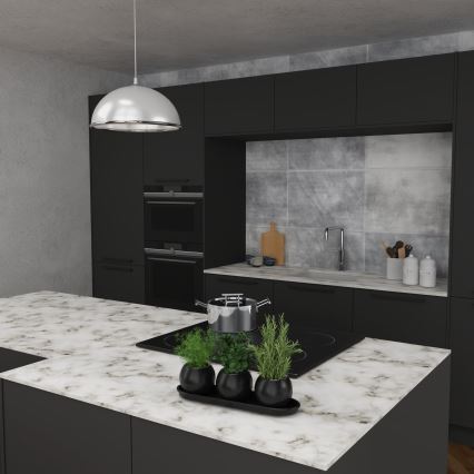 Kattokruunu johdossa KITCHEN 1xE27/15W/230V valkoinen/kiiltävä kromi