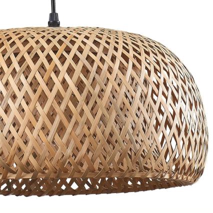 Kattokruunu johdossa KORFU 1xE27/20W/230V halkaisija 38 cm bambu