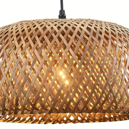 Kattokruunu johdossa KORFU 1xE27/20W/230V halkaisija 38 cm bambu