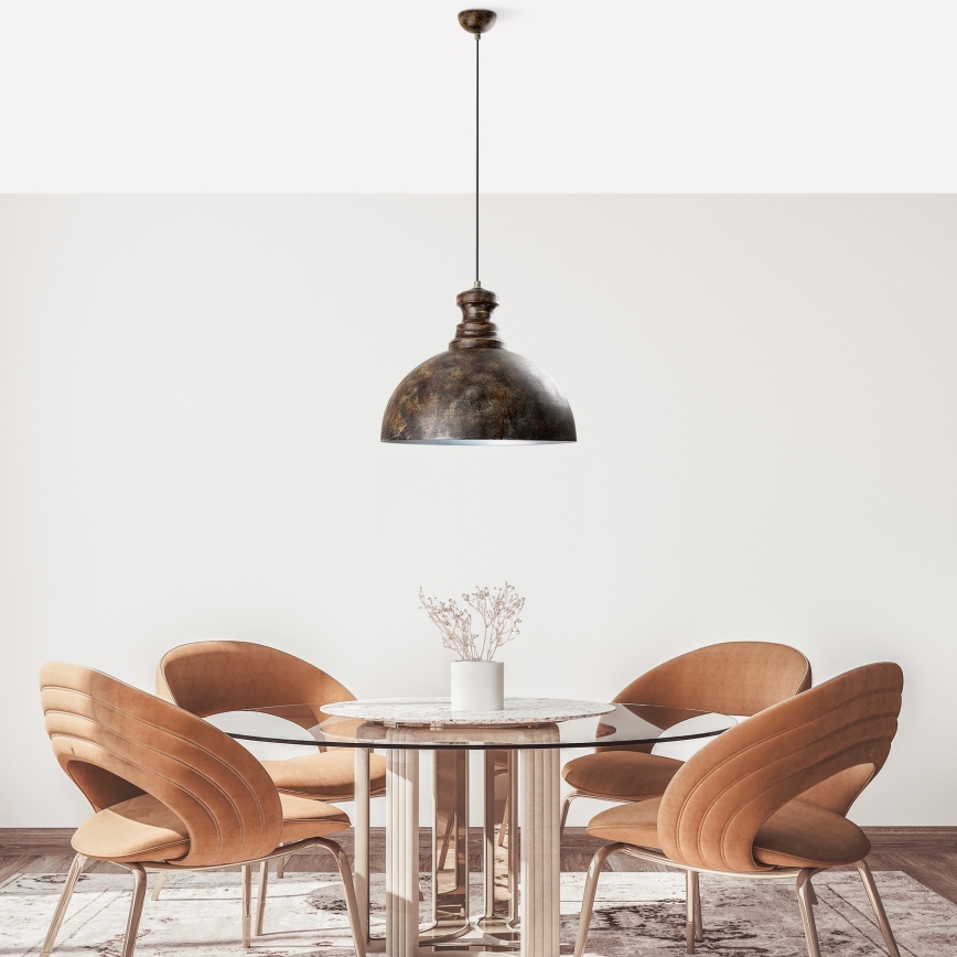 Kattokruunu johdossa KURE 1xE27/40W/230V halkaisija 40 cm harmaa